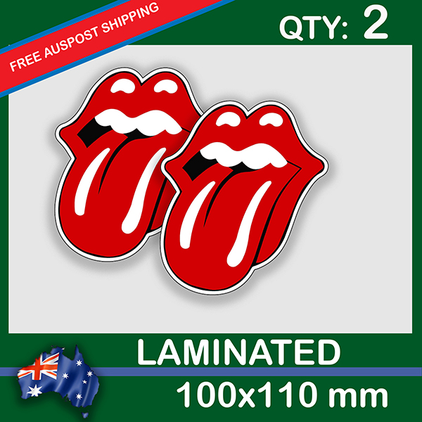 Rolling Stones Lips, QTY 2, DECAL STICKER (LAMINATED) Die Cut for Car ,Ute, Caravan, 4x4 | Rolling_Stones_Lips.jpg